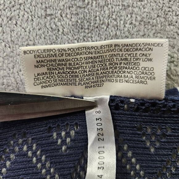 Bobbie Brooks Womens Dress Floral Striped Belt  Knee Length Blue Size 1X - Picture 5 of 10